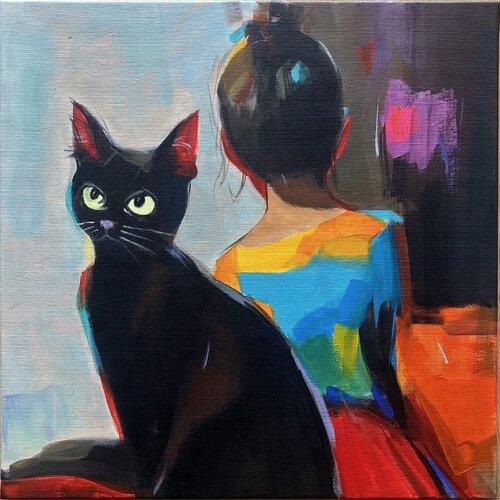 The Watcher by Mariia Kotiuzhynska, Painting for Sale on Select