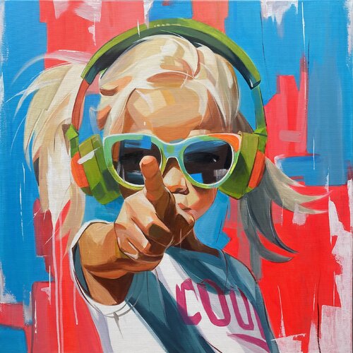 Turn it Up! by Mariia Kotiuzhynska, Painting for Sale on Select