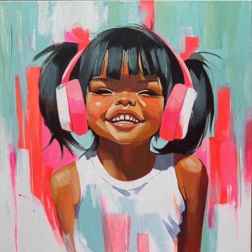 Happy Vibes Only by Mariia Kotiuzhynska, Painting for Sale on Select