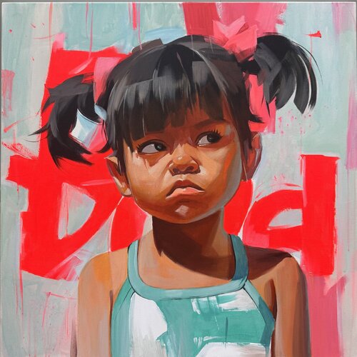 Little Drama Queen by Mariia Kotiuzhynska, Painting for Sale on Select