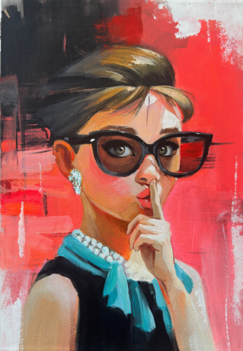 Silence Is Chic by Mariia Kotiuzhynska, Painting for Sale on Select