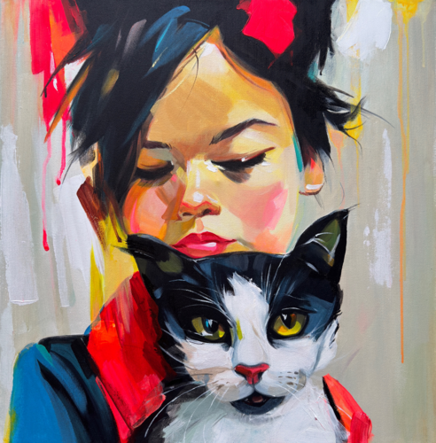 Tenderness by Mariia Kotiuzhynska, Painting for Sale on Select