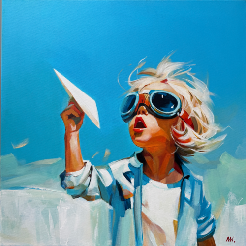Follow the wind by Mariia Kotiuzhynska, Painting for Sale on Select