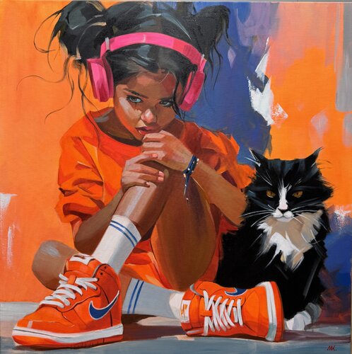 Partners in crime by Mariia Kotiuzhynska, Painting for Sale on Select