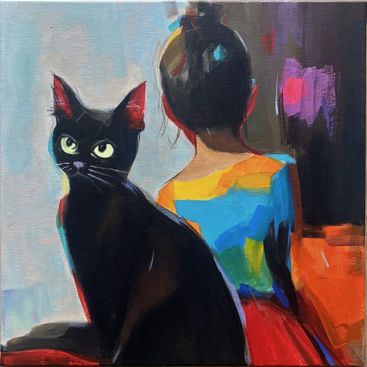 The Watcher Mariia Kotiuzhynska Original painting for sale