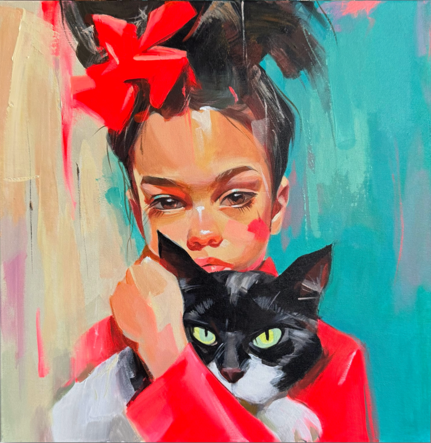 Two Worlds Mariia Kotiuzhynska Original painting for sale