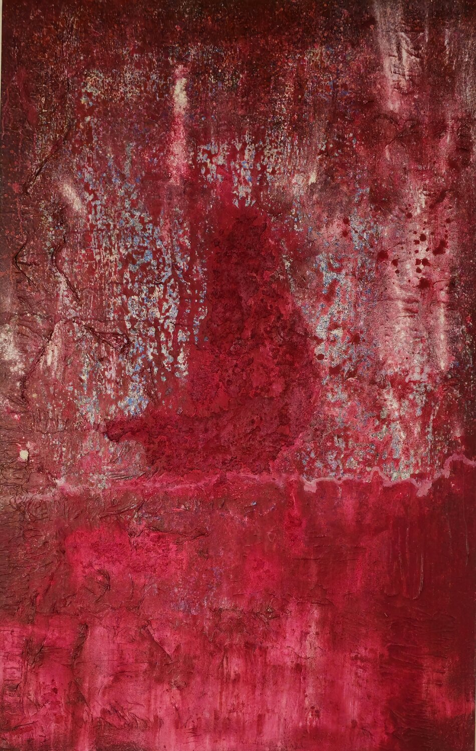 UN TIPO DI ROSSO Claudio Ricciolini Original painting for sale
