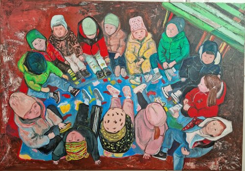 We love you by Liliana Georgeta Barna, Painting for Sale on Select