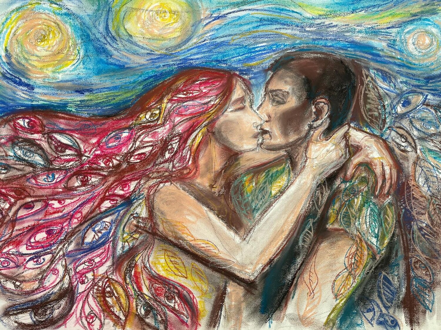 The Kiss Liliana Georgeta Barna Original painting for sale