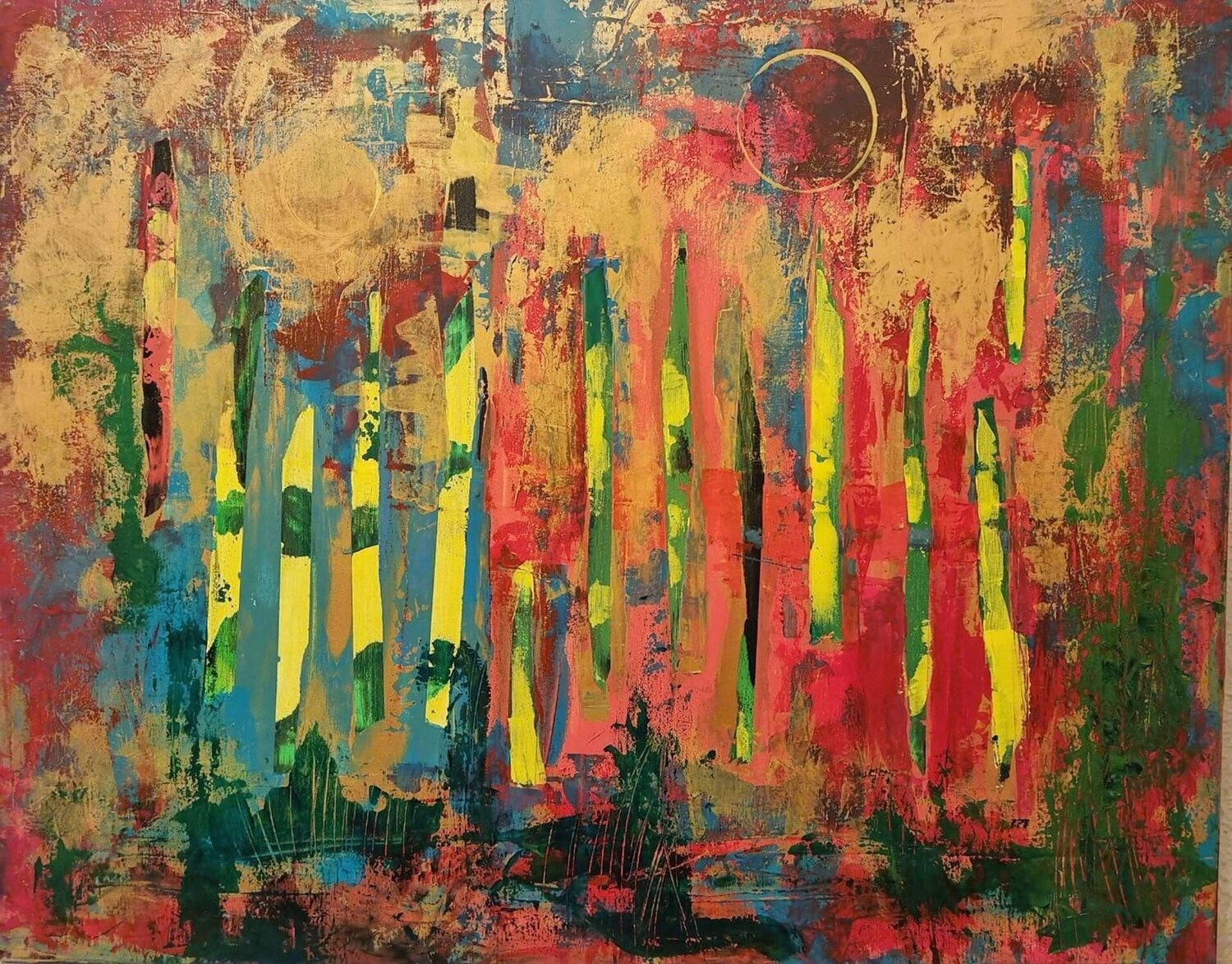 Fantastic forest Liliana Georgeta Barna Original painting for sale