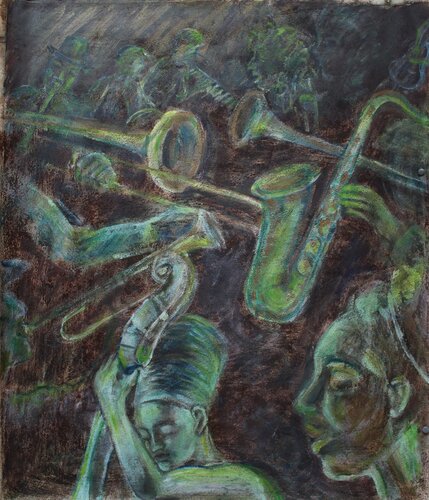 Green rapsody by DANIELA CARAVITA, Painting for Sale on Select