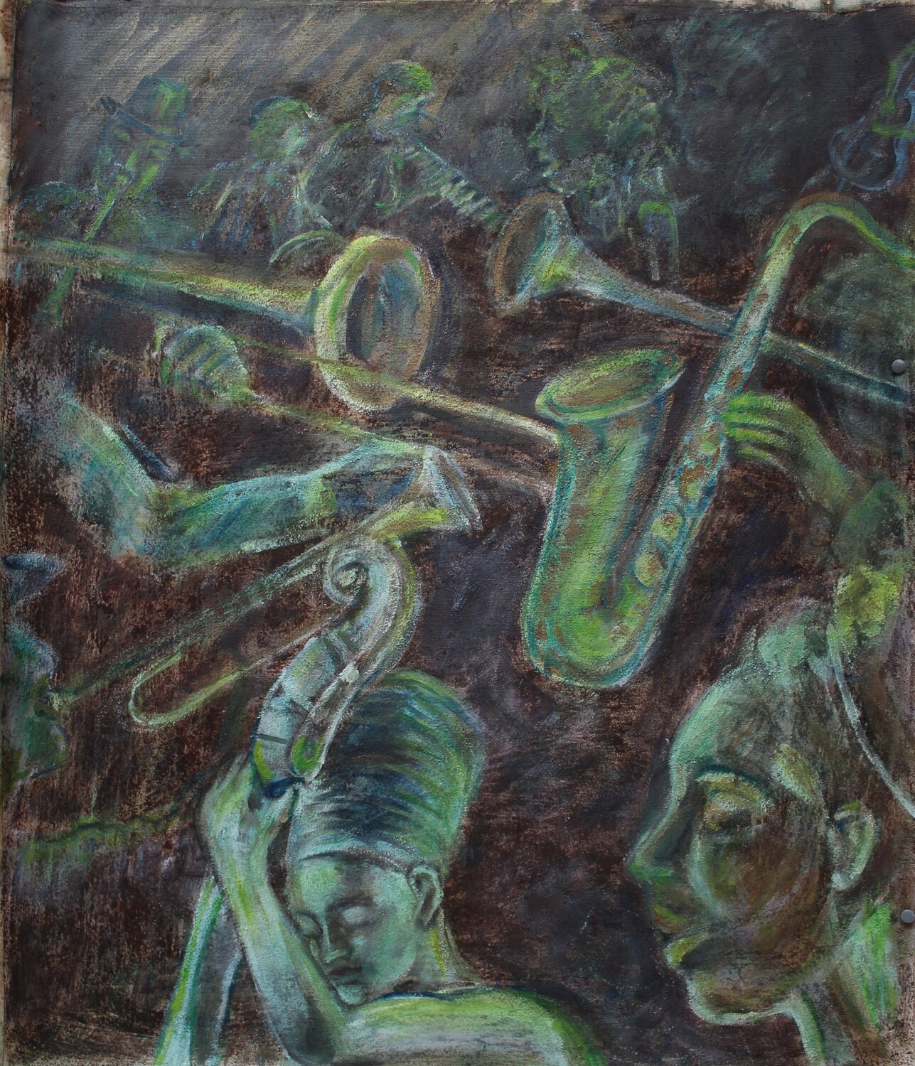 Green rapsody DANIELA CARAVITA Original painting for sale