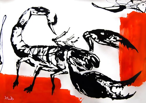 Black Scorpio by Davaro David, Painting for Sale on Select