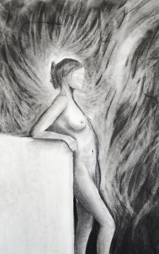 Gabriela en llamas by Davaro David, Painting for Sale on Select