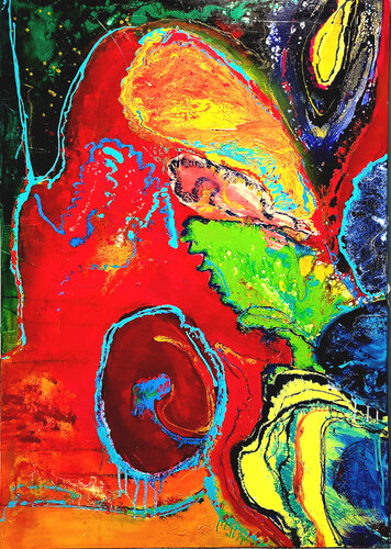 Geflossene Farben by Elmar Hund artjust, Painting for Sale on Select
