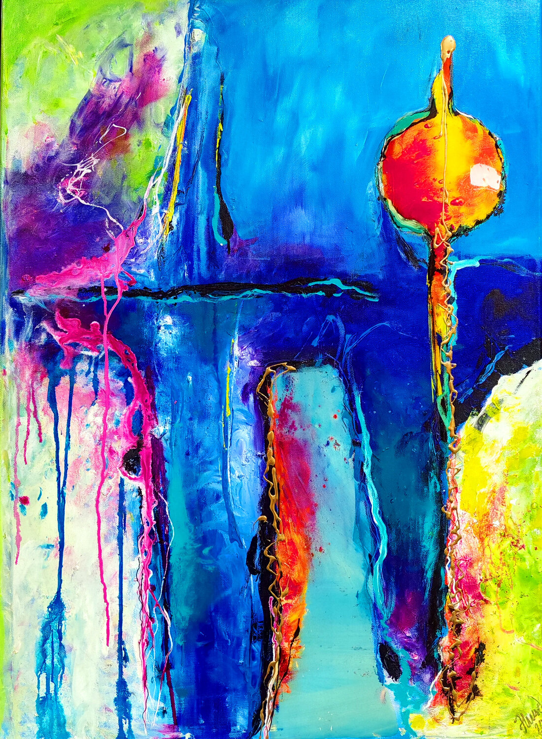 soon going down Elmar Hund artjust Original painting for sale