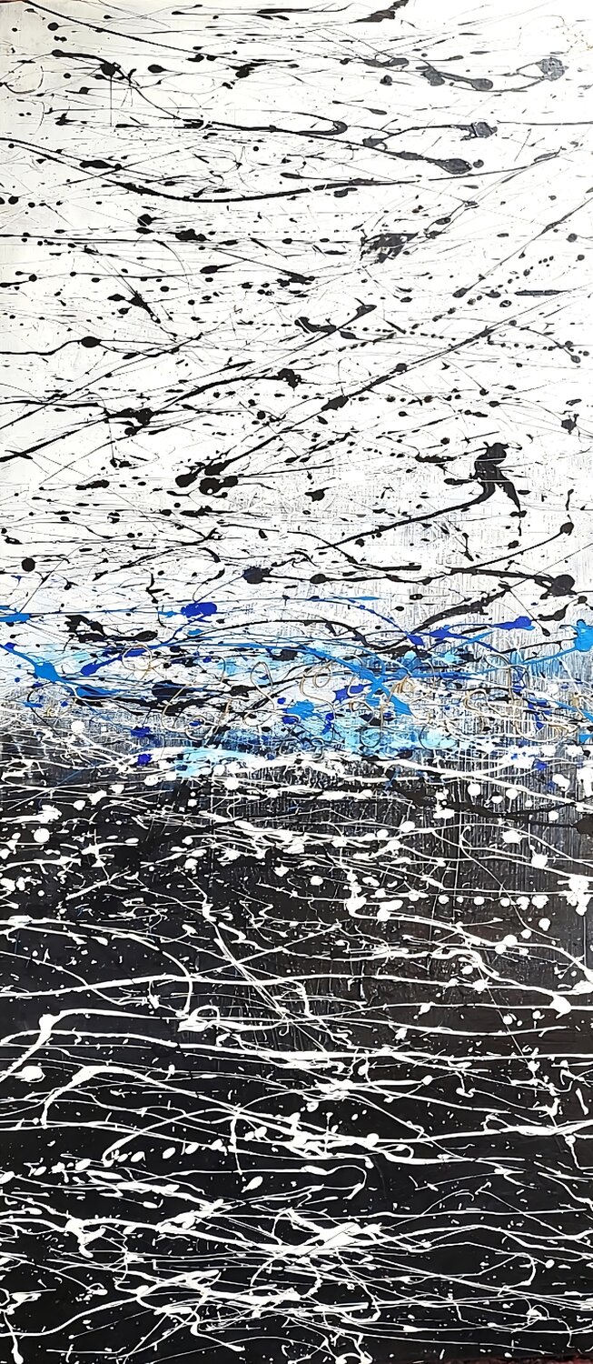 stroke on lines Elmar Hund artjust Original painting for sale