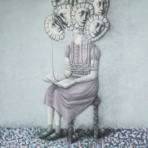 The Reading Girl by Svetlana Rumak, Painting for Sale on Select