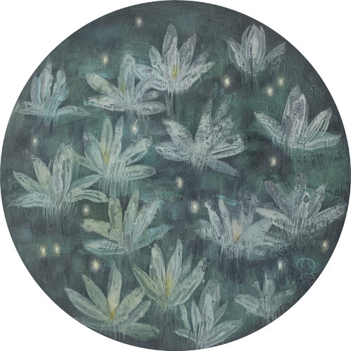 Lights of Forest Lake. 1 by Svetlana Rumak, Painting for Sale on Select