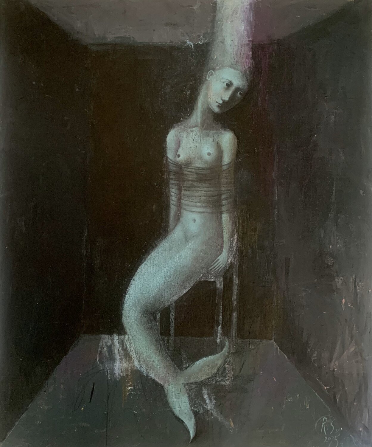 Mermaid in the Dark Svetlana Rumak Original painting for sale