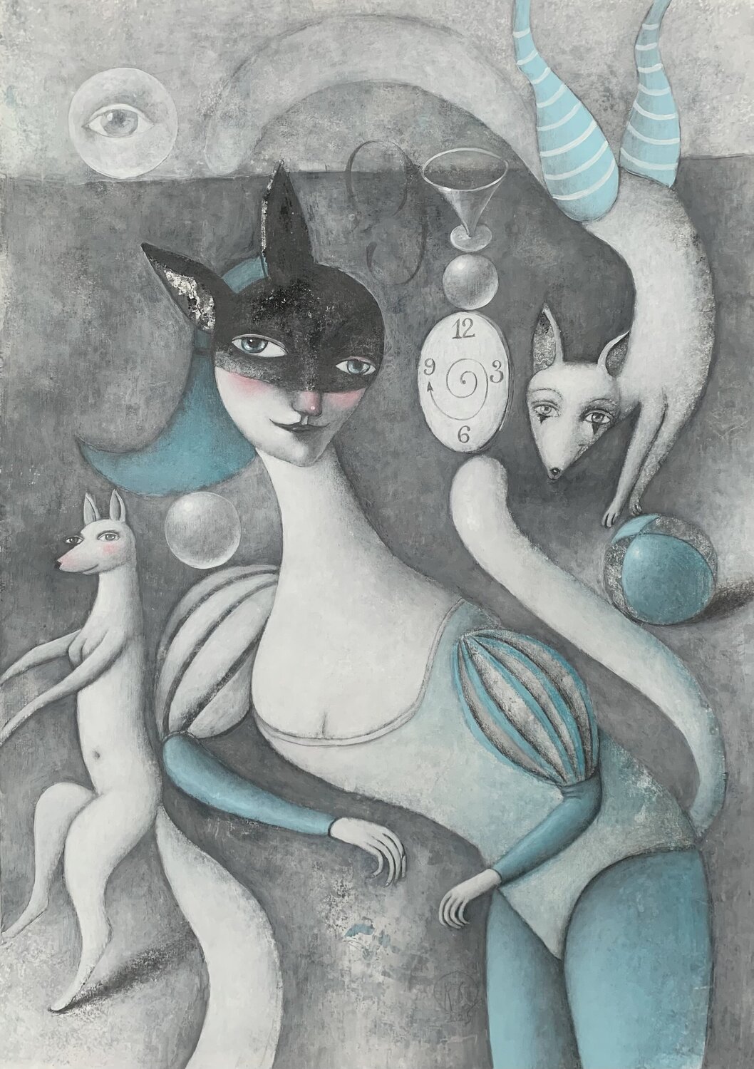 Foxy Tricks, Foxy Dances Svetlana Rumak Original painting for sale