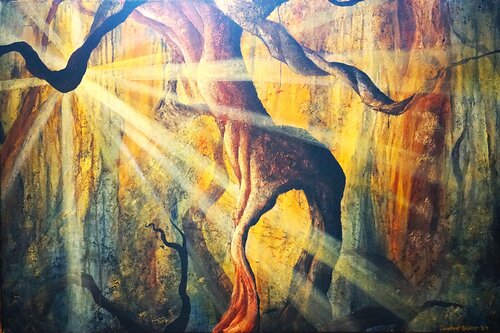 Whispering light by Daphne Bitter, Painting for Sale on Select