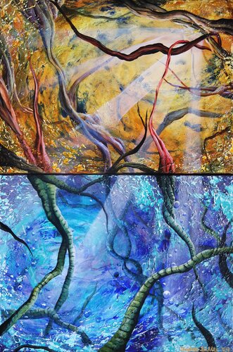 Elements of life by Daphne Bitter, Painting for Sale on Select