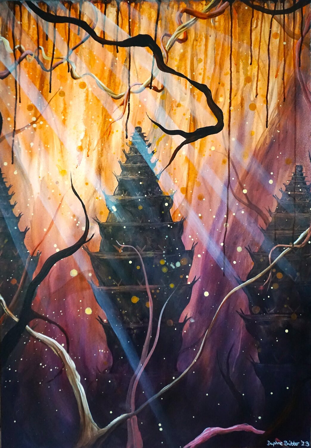 The first eyes that saw the light Daphne Bitter Original painting for sale