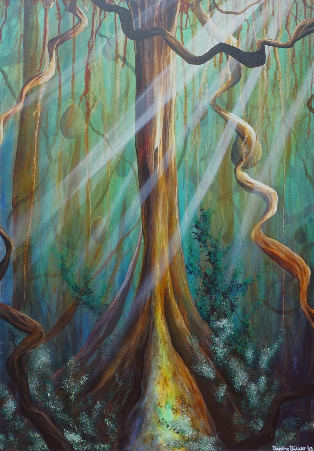 Vibrant Vitality Daphne Bitter Original painting for sale