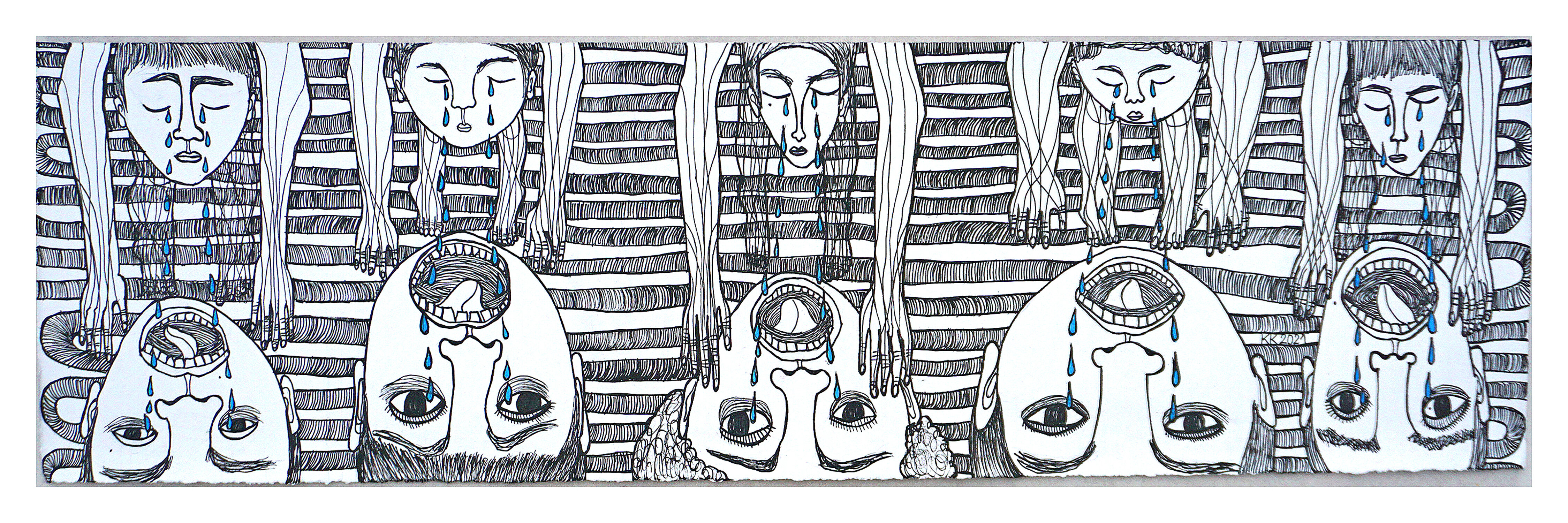 ADRENOCHROME II, Acrylstift auf Papier, Urheberrecht Katharina Kretschmer