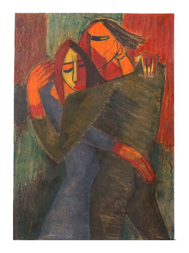 Zeit zu leben und Zeit zu sterben nach Erich Maria Remarque, Urheberrecht Katharina Kretschmer, Verkauf als gesamter Zyklus by Katharina Kretschmer, Painting for Sale on Select