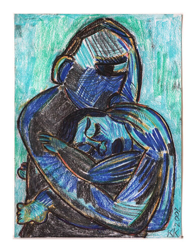 Angst III, Urheberrecht Katharina Kretschmer by Katharina Kretschmer, Painting for Sale on Select