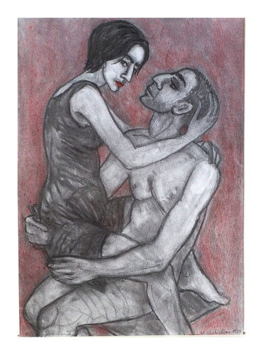 Die Liebenden II, Urheberrecht Katharina Kretschmer by Katharina Kretschmer, Painting for Sale on Select