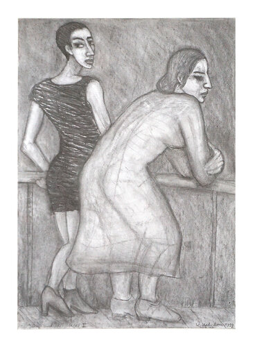 Die Junge und die Alte II, Urheberrecht Katharina Kretschmer by Katharina Kretschmer, Painting for Sale on Select