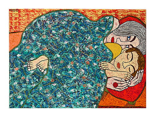 Beschützen, Urheberrecht Katharina Kretschmer by Katharina Kretschmer, Painting for Sale on Select