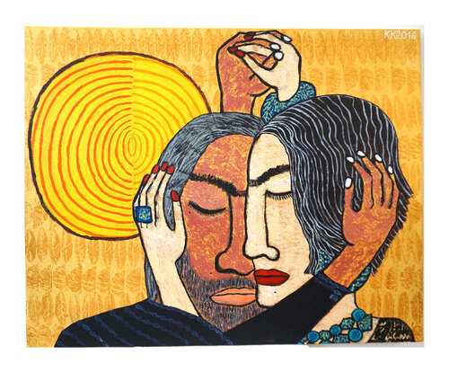 nach Versöhnung von Else Lasker-Schüler, Urheberrecht Katharina Kretschmer by Katharina Kretschmer, Painting for Sale on Select
