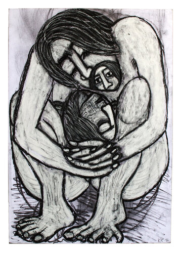 Kürtaj (Abtreibung), Urheberrecht Katharina Kretschmer, Verkauf möglichst als gesamten Toprak Ana Zyklus by Katharina Kretschmer, Drawing for Sale on Select