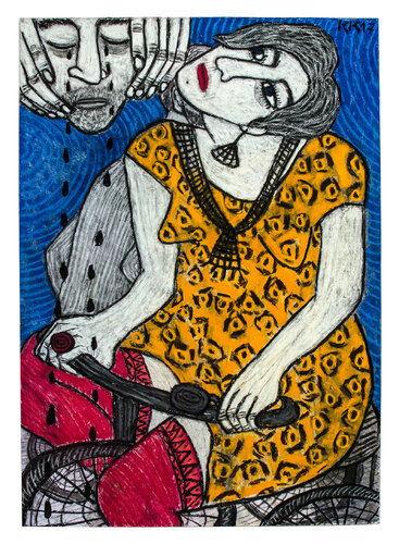 Geri Gel (Komm zurück), Urheberrecht Katharina Kretschmer, Verkauf möglichst als gesamten Toprak Ana Zyklus by Katharina Kretschmer, Drawing for Sale on Select