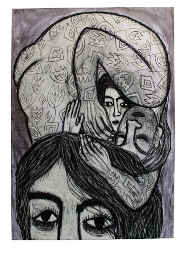 Veda (Abschied), Urheberrecht Katharina Kretschmer, Verkauf möglichst als gesamten Toprak Ana Zyklus by Katharina Kretschmer, Drawing for Sale on Select