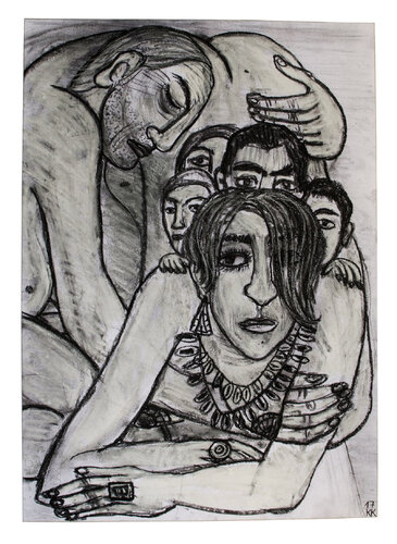 Zerrissenheit, Urheberrecht Katharina Kretschmer, Verkauf als gesamten Zerrissenheit Zyklus by Katharina Kretschmer, Drawing for Sale on Select