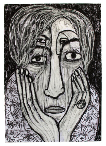 Zerrissenheit III, Urheberrecht Katharina Kretschmer, Verkauf als gesamten Zerrissenheit Zyklus by Katharina Kretschmer, Drawing for Sale on Select