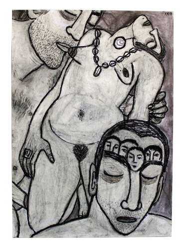 Zerrissenheit VIII, Urheberrecht Katharina Kretschmer, Verkauf als gesamten Zerrissenheit Zyklus by Katharina Kretschmer, Drawing for Sale on Select