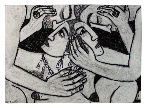 Zerrissenheit X, Urheberrecht Katharina Kretschmer, Verkauf als gesamten Zerrissenheit Zyklus by Katharina Kretschmer, Drawing for Sale on Select