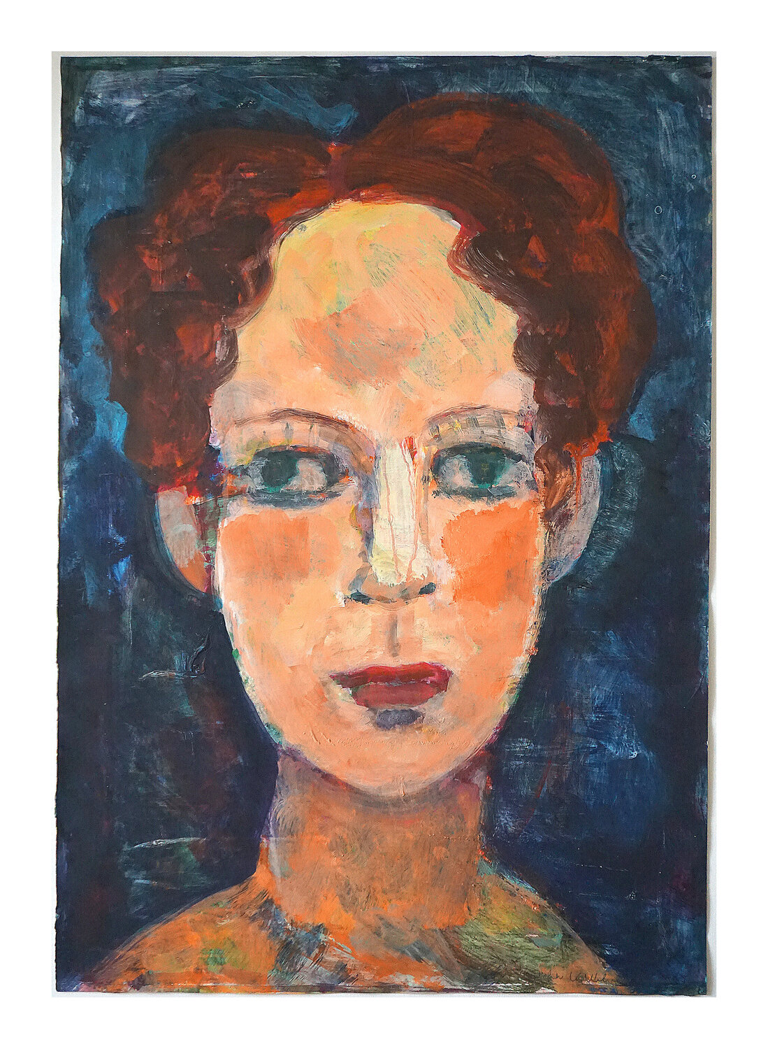 Kopf mit rotem Haar, Urheberrecht Katharina Kretschmer Katharina Kretschmer Original painting for sale