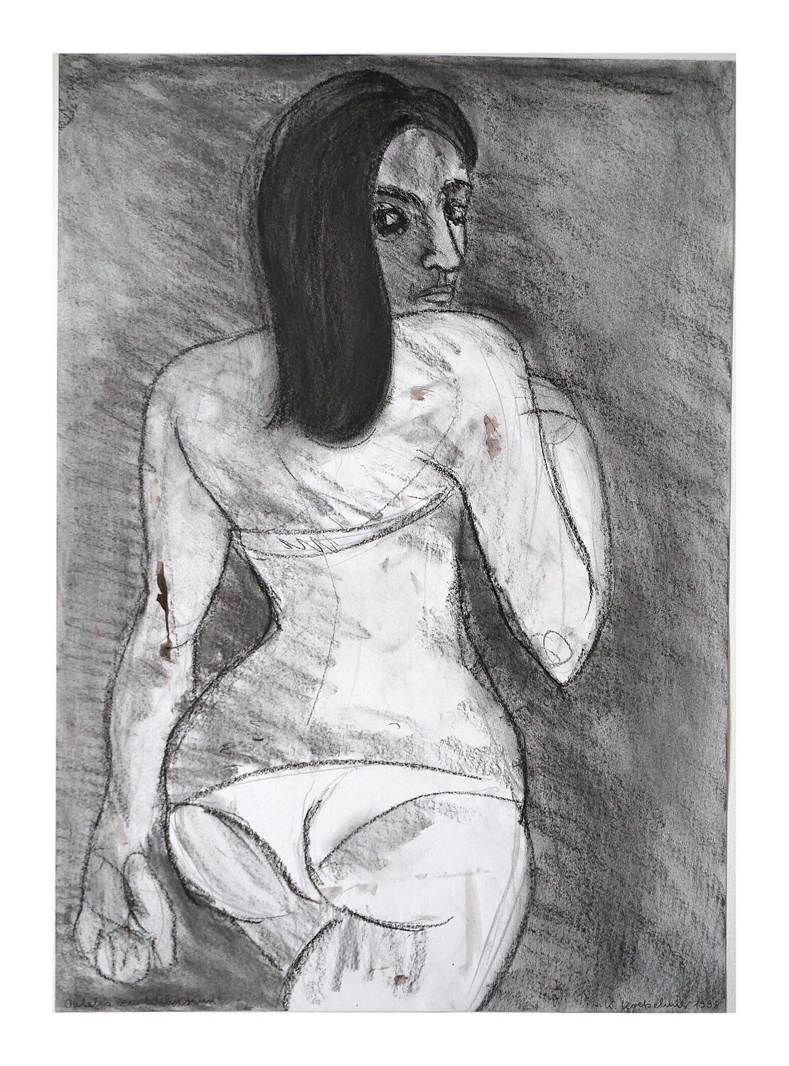 Ophelia im Wahnsinn, Urheberrecht Katharina Kretschmer - Verkauf zusammen mit Claudius Katharina Kretschmer Original painting for sale