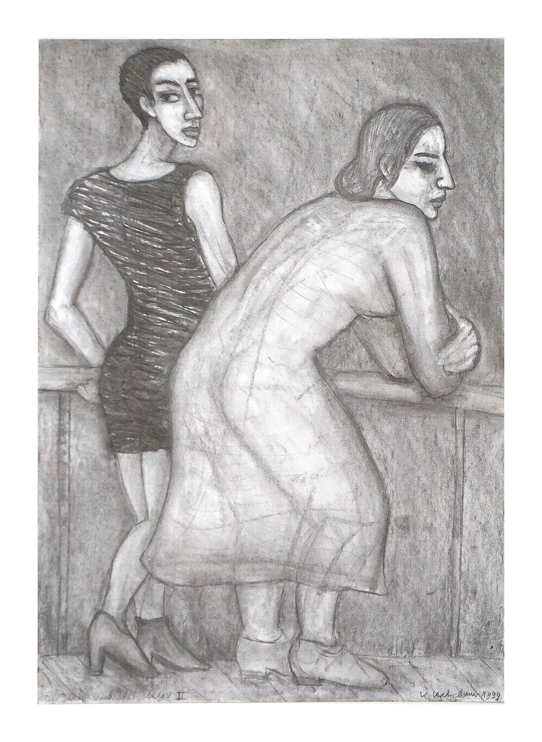 Die Junge und die Alte II, Urheberrecht Katharina Kretschmer Katharina Kretschmer Original painting for sale