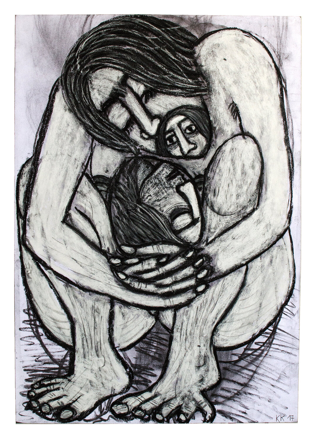 Kürtaj (Abtreibung), Urheberrecht Katharina Kretschmer, Verkauf möglichst als gesamten Toprak Ana Zyklus Katharina Kretschmer Drawing for sale