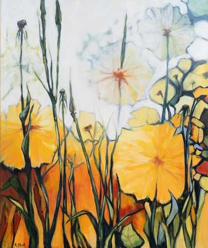 Sonnenuntergangszauber by Regina Fleck, Painting for Sale on Select