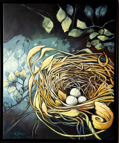 Wiege des Lebens by Regina Fleck, Painting for Sale on Select