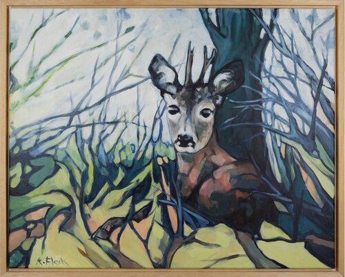 Junger Prinz des Waldes by Regina Fleck, Painting for Sale on Select